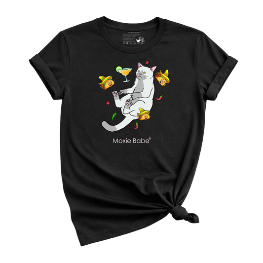 Moxie Babe® Tacos and Tequila Cat Trance T-Shirt