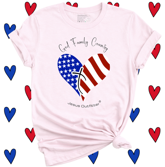 Jesus Outfitter® God, Family, Country T-Shirt