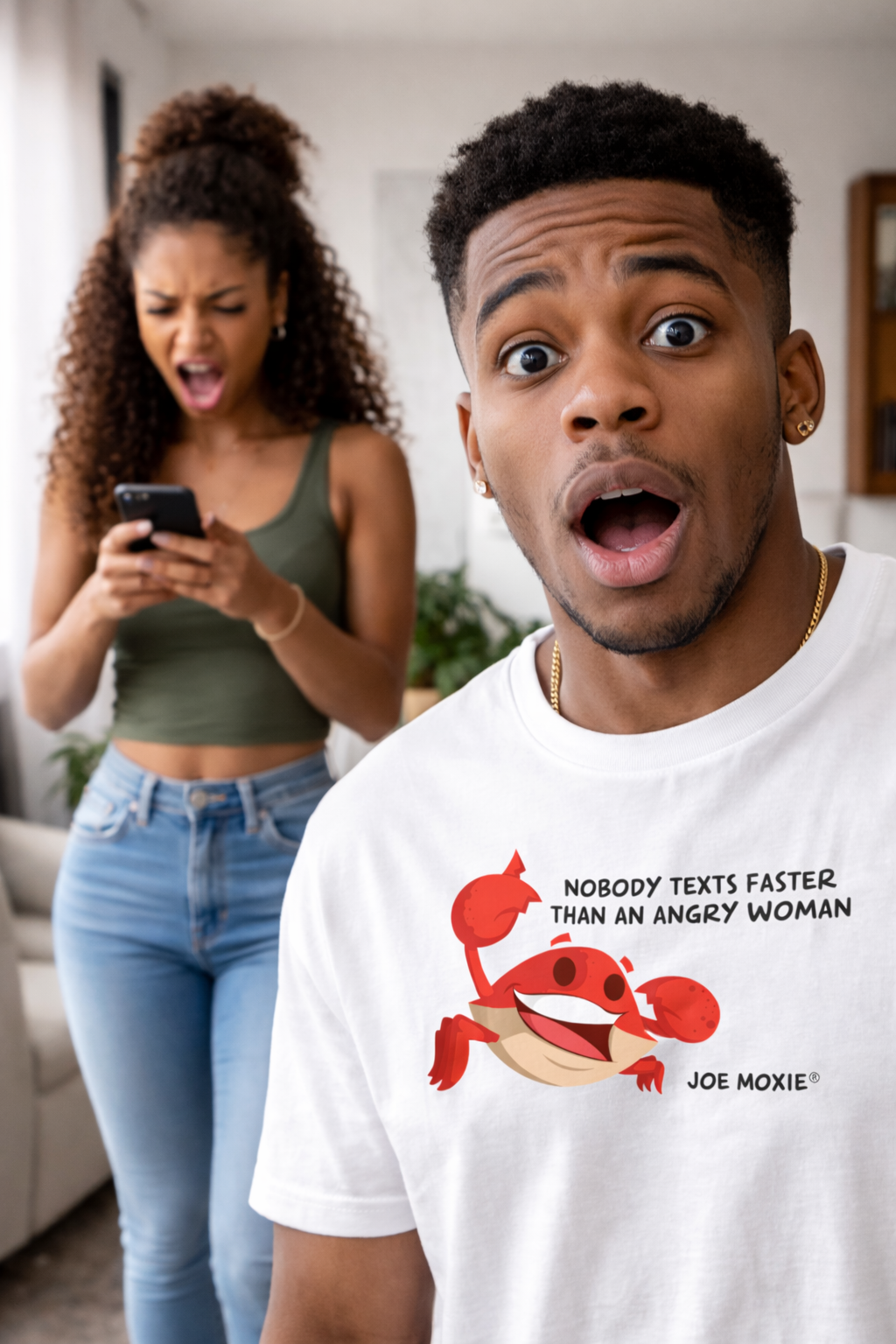 Joe Moxie® Nobody Texts Faster Than An Angry Woman T-Shirt