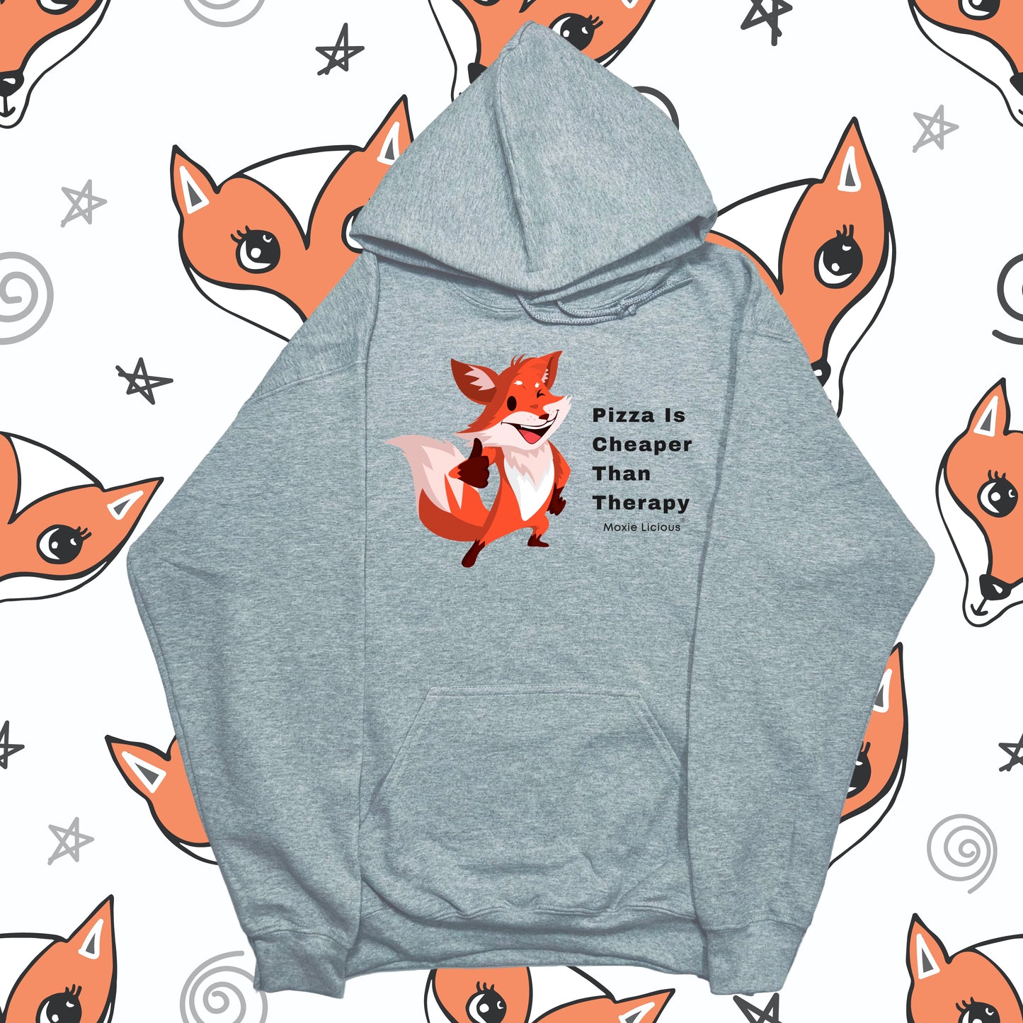 Moxie Babe® Pizza Is Cheaper Than Therapy Hoodie