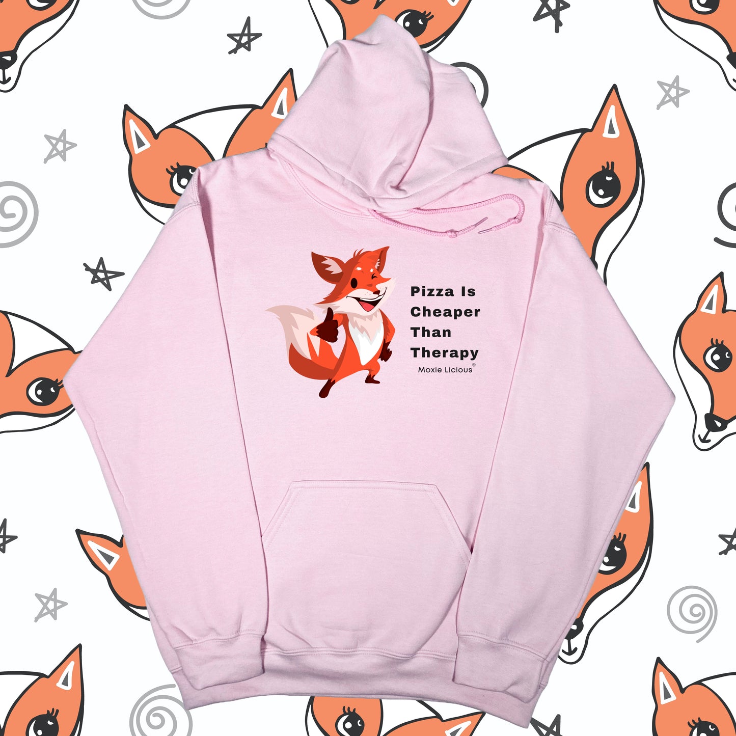 Moxie Babe® Pizza Is Cheaper Than Therapy Hoodie