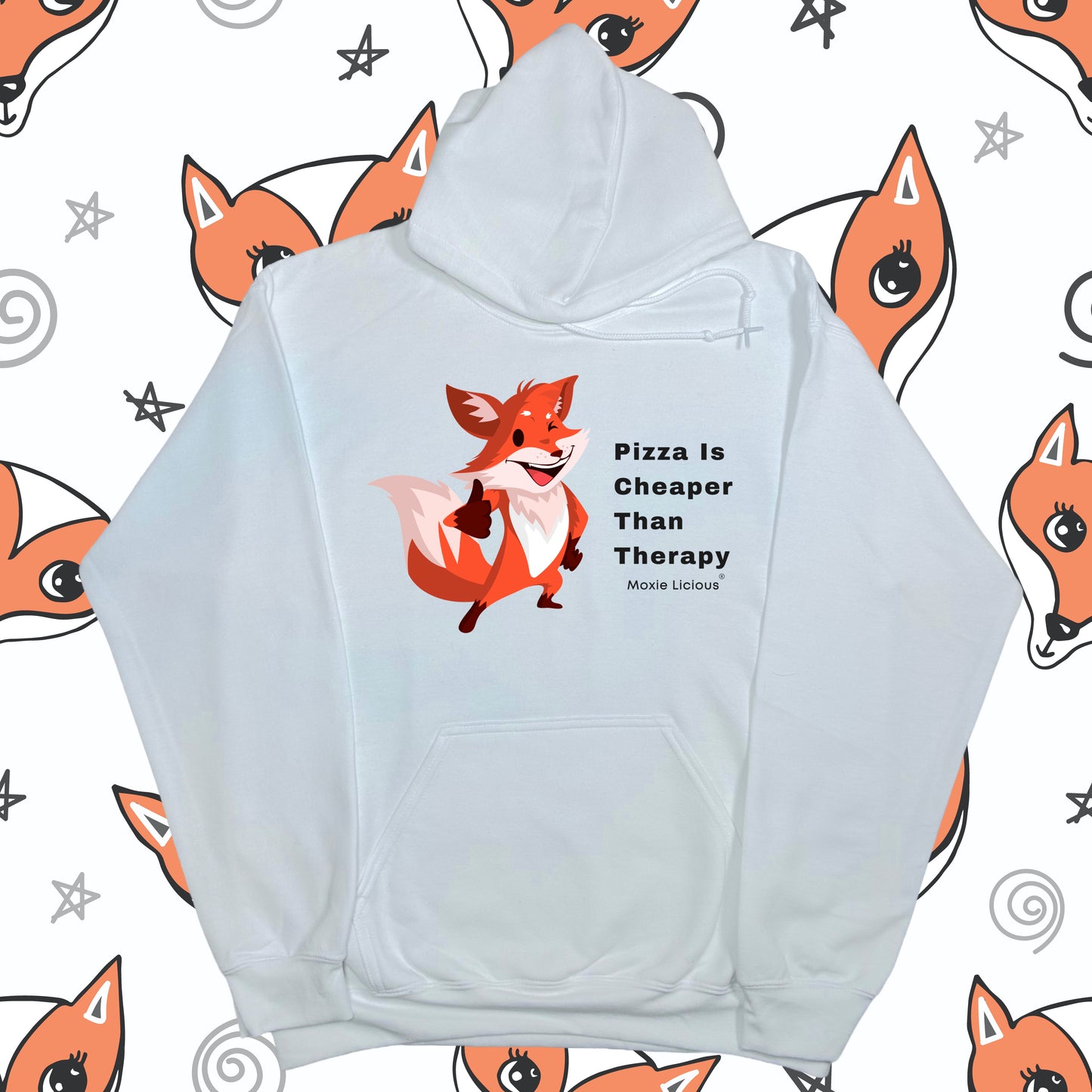 Moxie Babe® Pizza Is Cheaper Than Therapy Hoodie