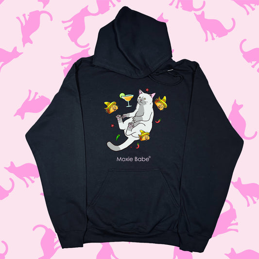 Moxie Babe® Tacos and Tequila Cat Trance Hoodie