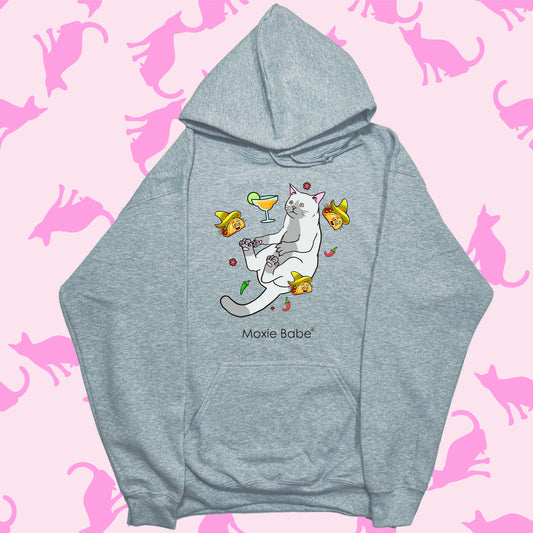 Moxie Babe® Tacos and Tequila Cat Trance Hoodie