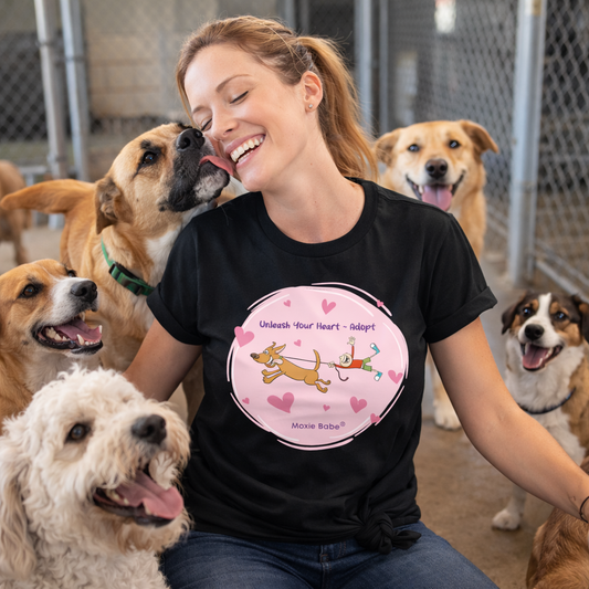 Moxie Babe® Unleash Your Heart Adopt A Dog T-Shirt