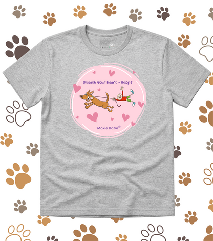 Moxie Babe® Unleash Your Heart Adopt A Dog T-Shirt